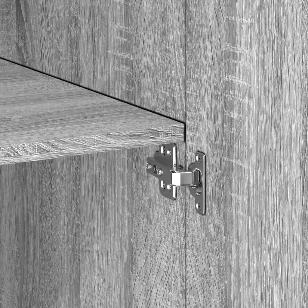 Highboard Grey Sonoma 80x42.5x185 cm Engineered Wood